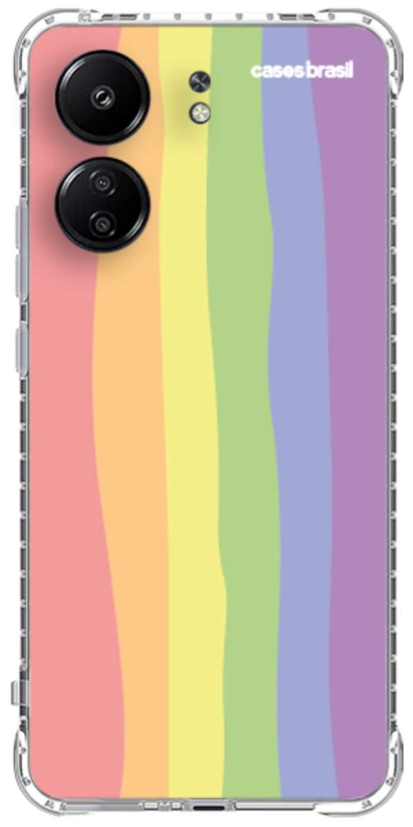 Capinha para Celular Arco-íris Vertical Ondulado