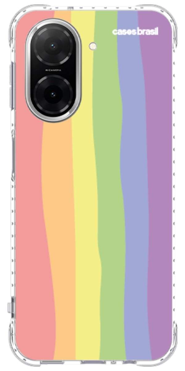Capinha para Celular Arco-íris Vertical Ondulado