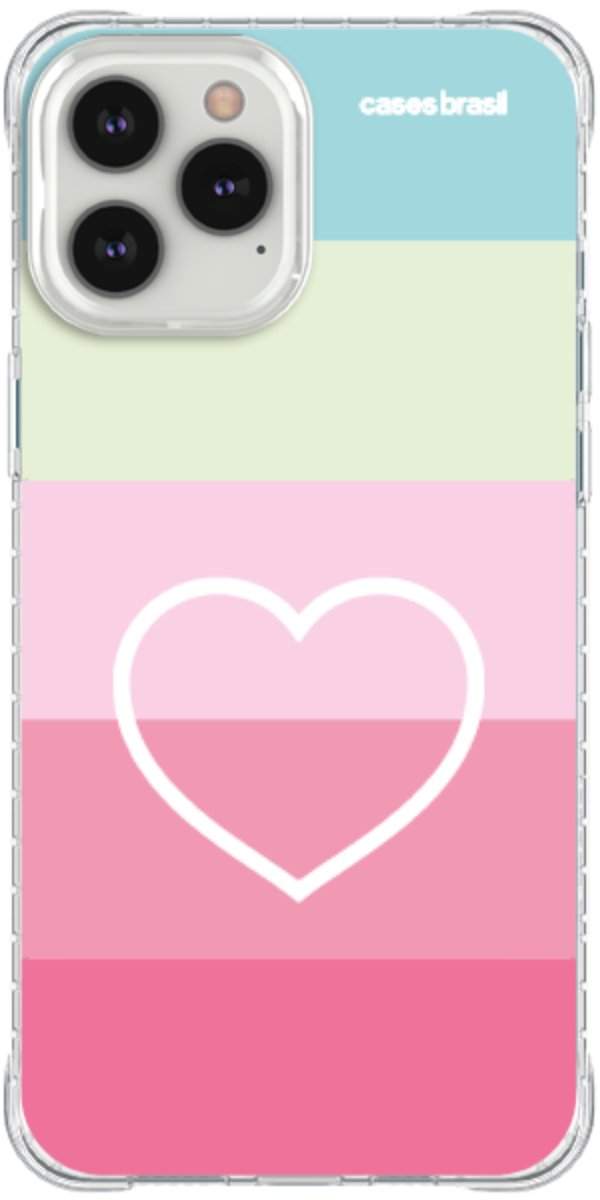 Capinha para Celular Coração delicado Arco-íris