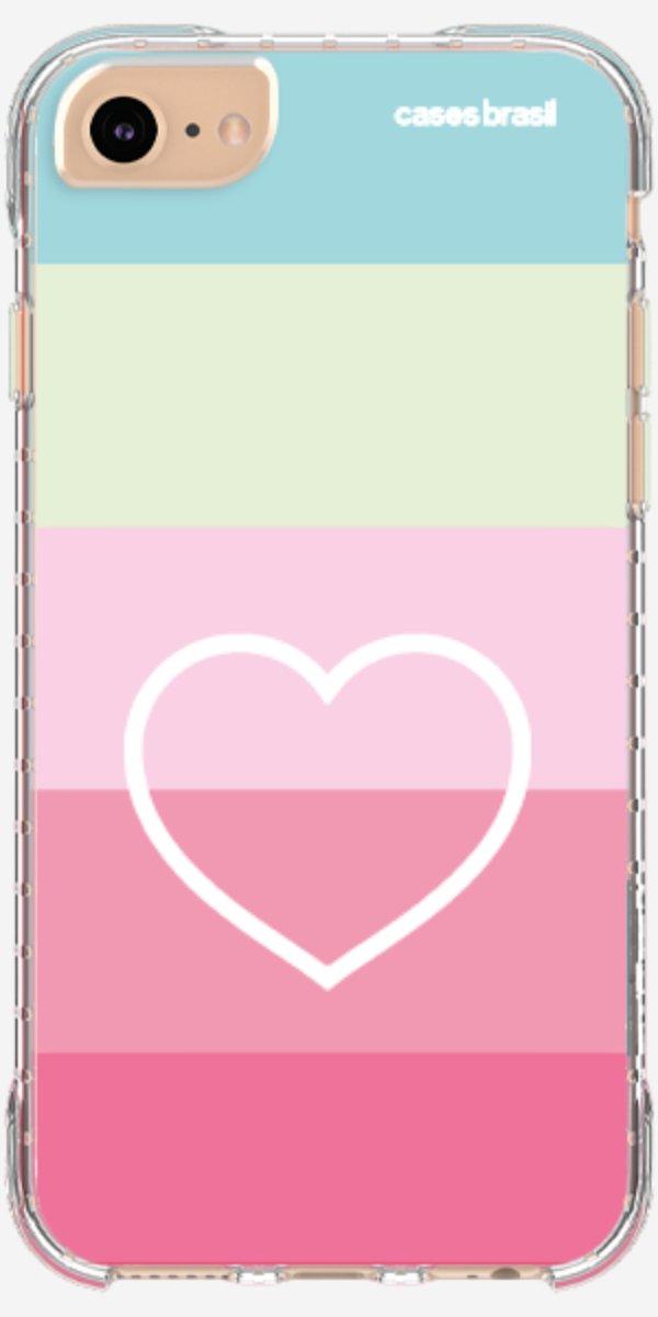 Capinha para Celular Coração delicado Arco-íris