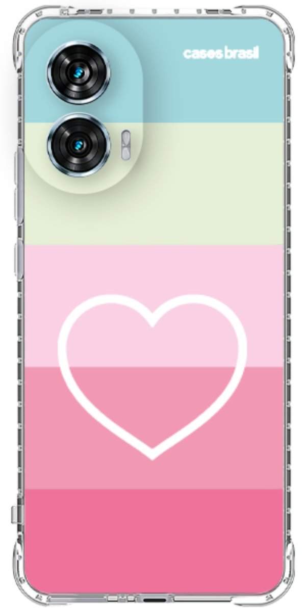 Capinha para Celular Coração delicado Arco-íris