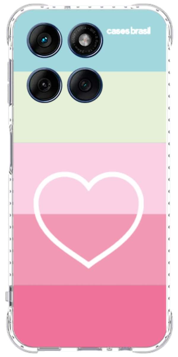 Capinha para Celular Coração delicado Arco-íris