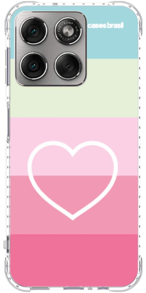 Capinha para Celular Coração delicado Arco-íris
