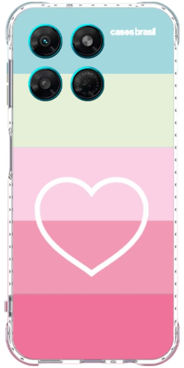 Capinha para Celular Coração delicado Arco-íris