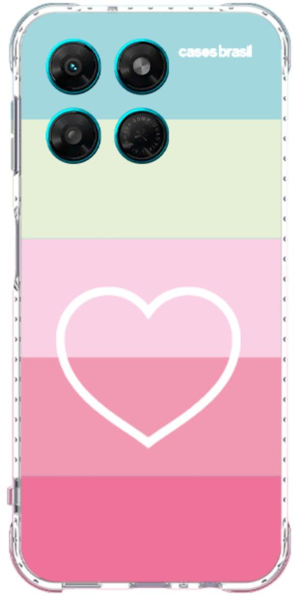 Capinha para Celular Coração delicado Arco-íris