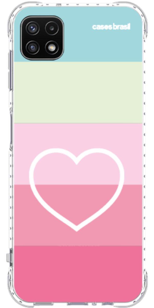 Capinha para Celular Coração delicado Arco-íris