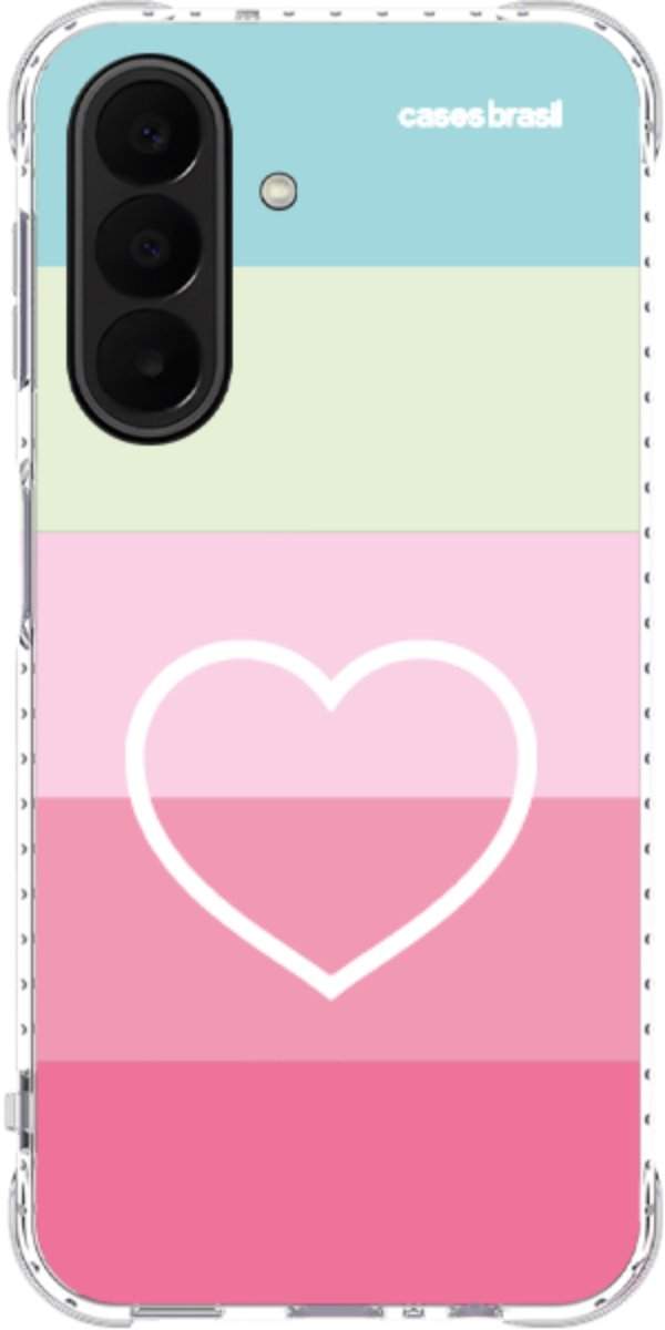 Capinha para Celular Coração delicado Arco-íris