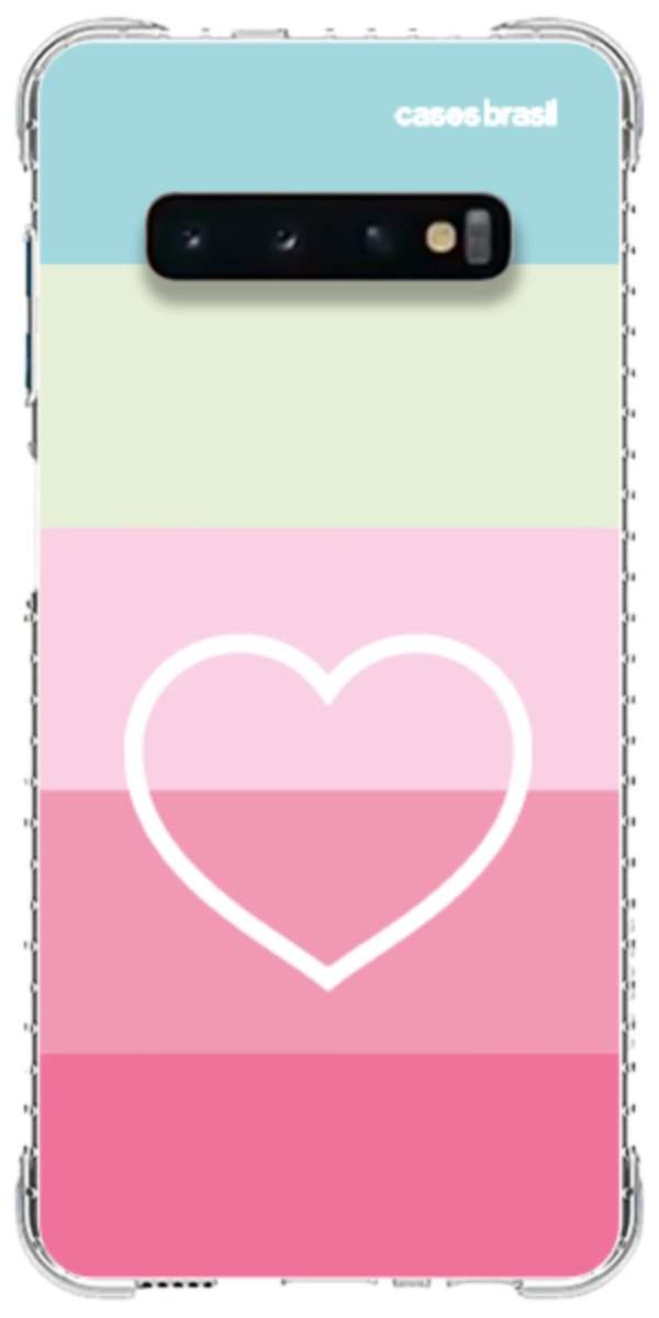 Capinha para Celular Coração delicado Arco-íris