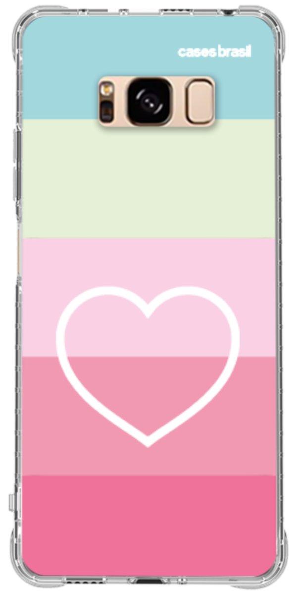 Capinha para Celular Coração delicado Arco-íris