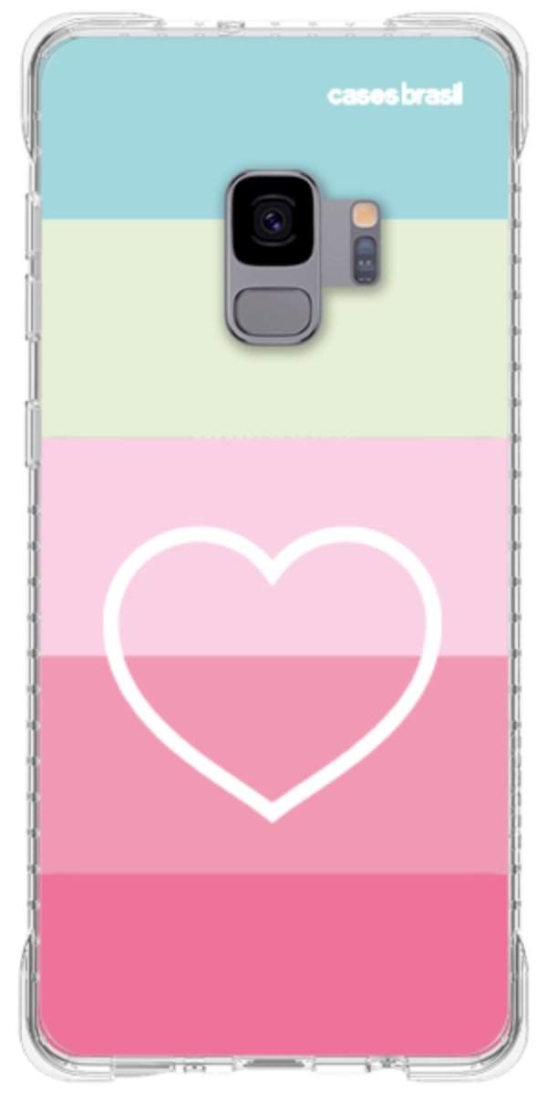 Capinha para Celular Coração delicado Arco-íris