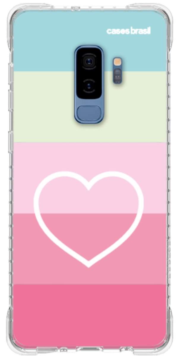 Capinha para Celular Coração delicado Arco-íris