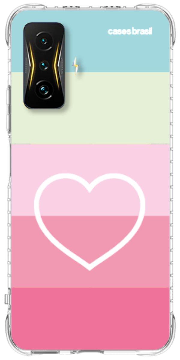 Capinha para Celular Coração delicado Arco-íris