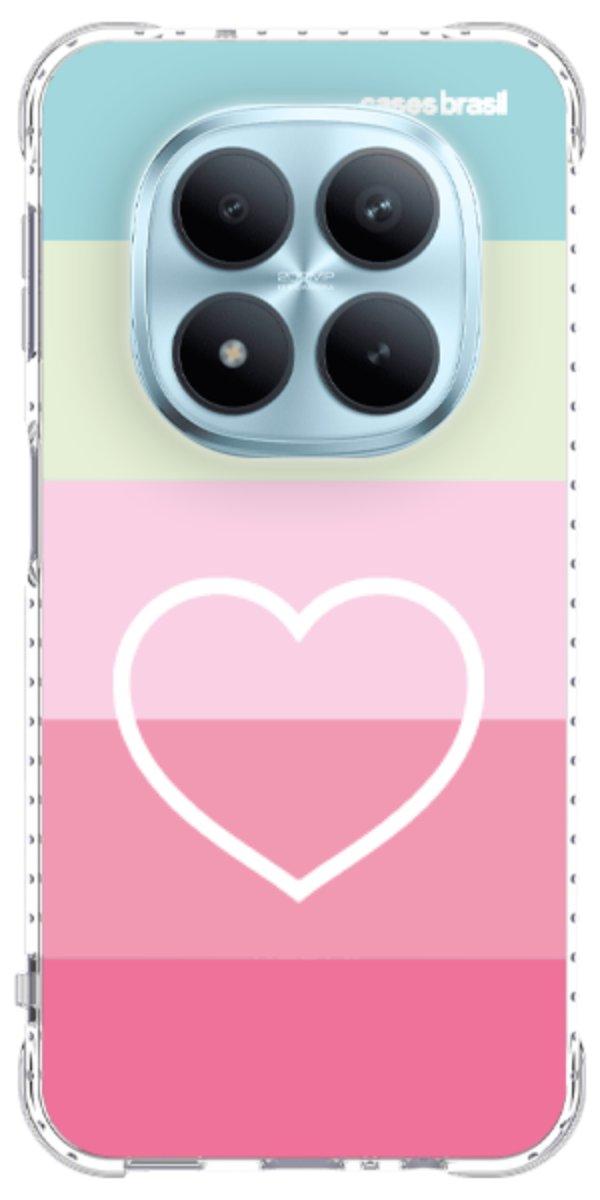 Capinha para Celular Coração delicado Arco-íris