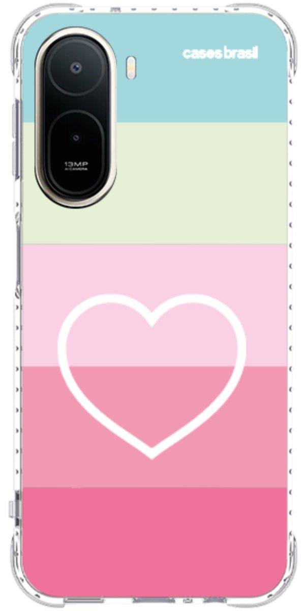 Capinha para Celular Coração delicado Arco-íris