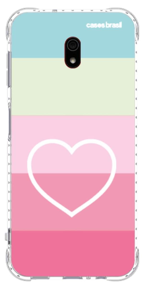 Capinha para Celular Coração delicado Arco-íris