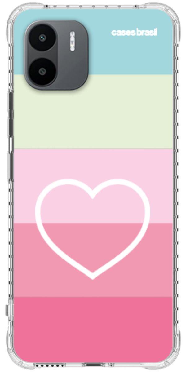 Capinha para Celular Coração delicado Arco-íris