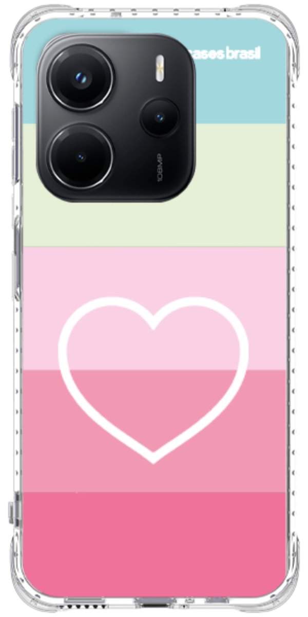 Capinha para Celular Coração delicado Arco-íris