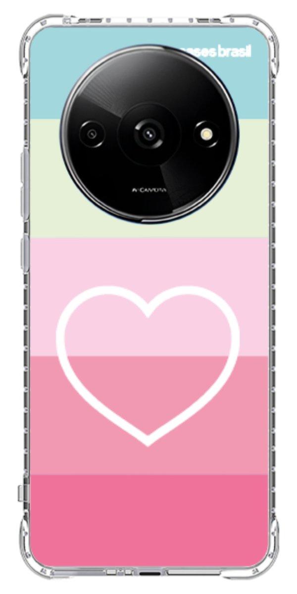 Capinha para Celular Coração delicado Arco-íris