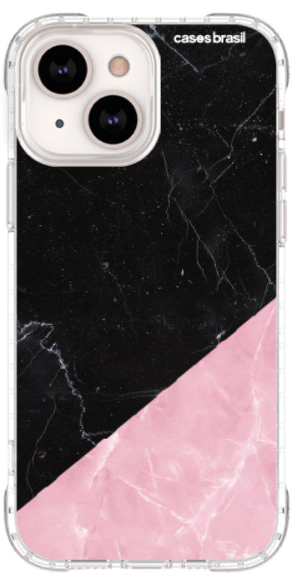 Capinha para Celular Mármore Duo Pink & Black