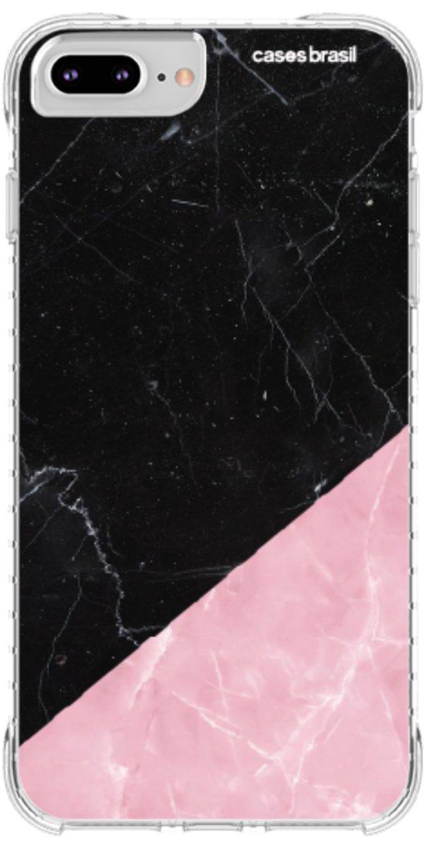 Capinha para Celular Mármore Duo Pink & Black
