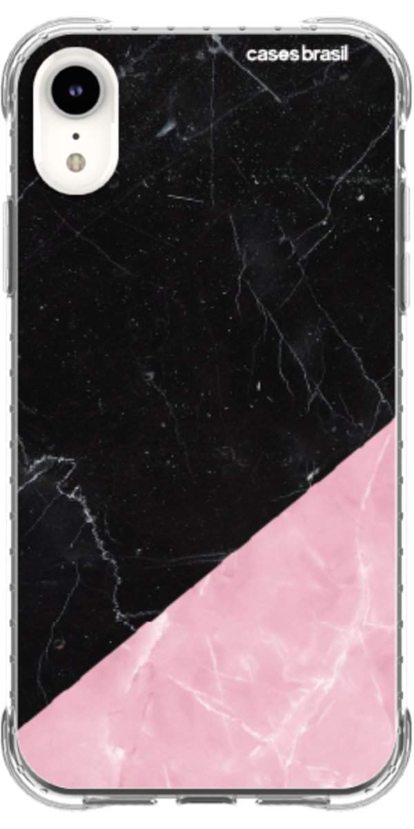 Capinha para Celular Mármore Duo Pink & Black