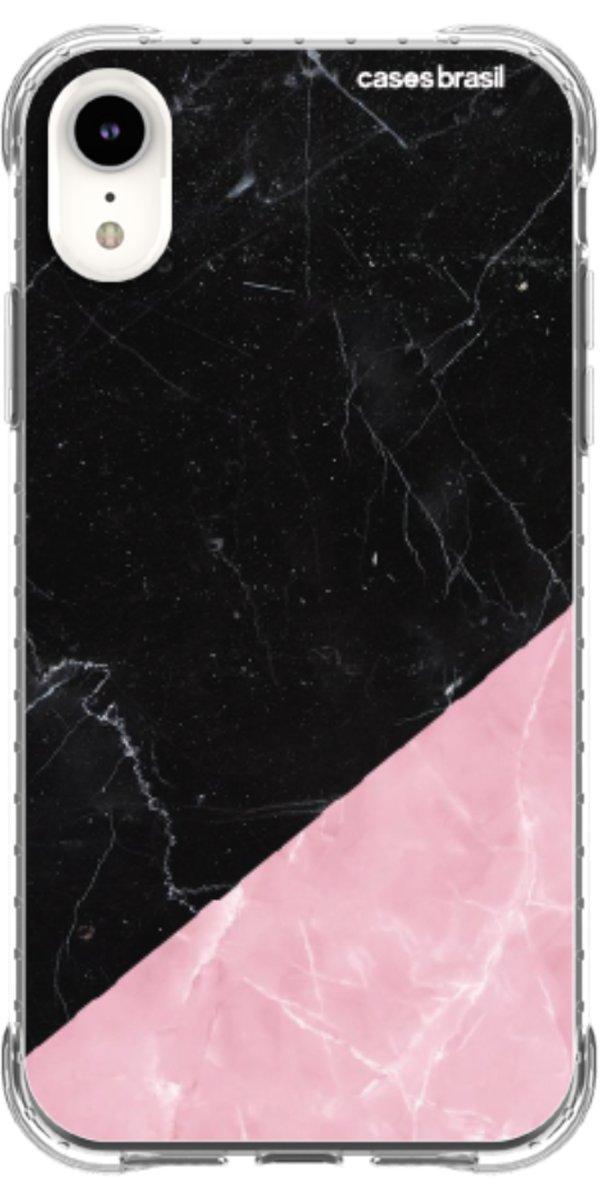 Capinha para Celular Mármore Duo Pink & Black