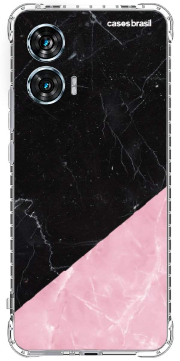 Capinha para Celular Mármore Duo Pink & Black
