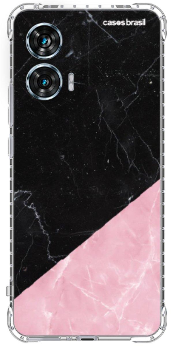 Capinha para Celular Mármore Duo Pink & Black