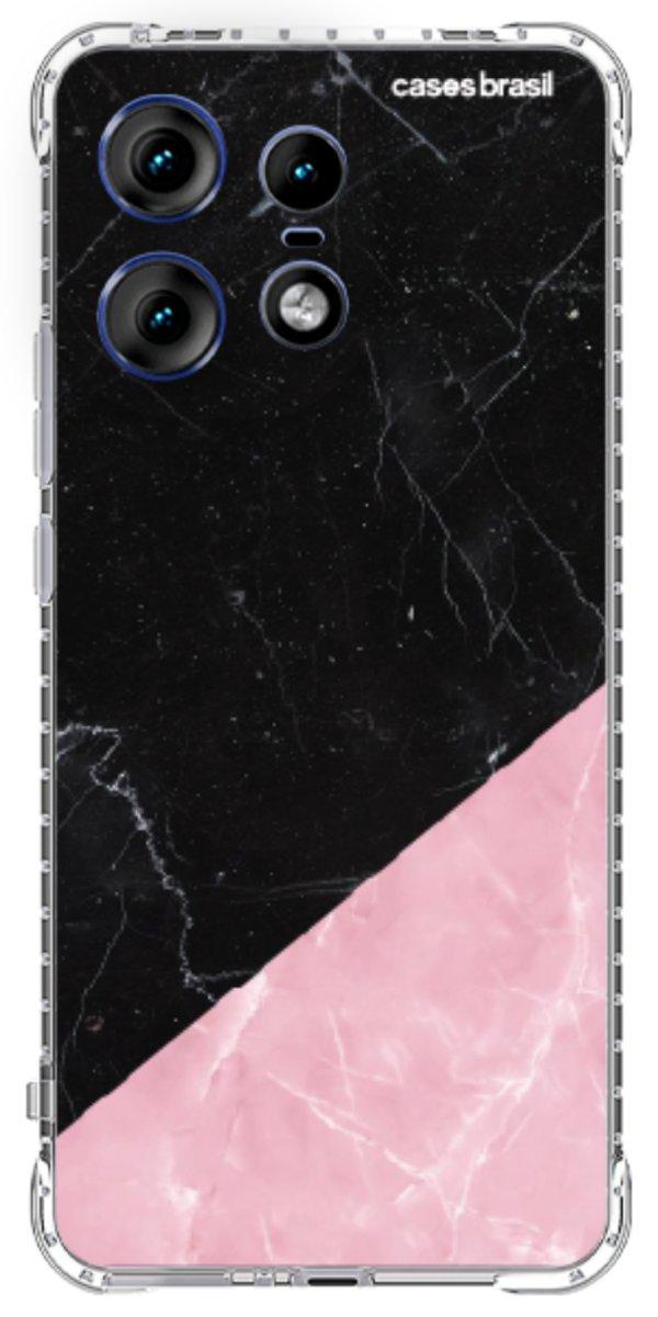 Capinha para Celular Mármore Duo Pink & Black