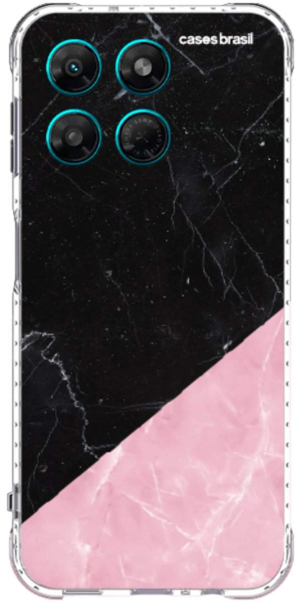 Capinha para Celular Mármore Duo Pink & Black