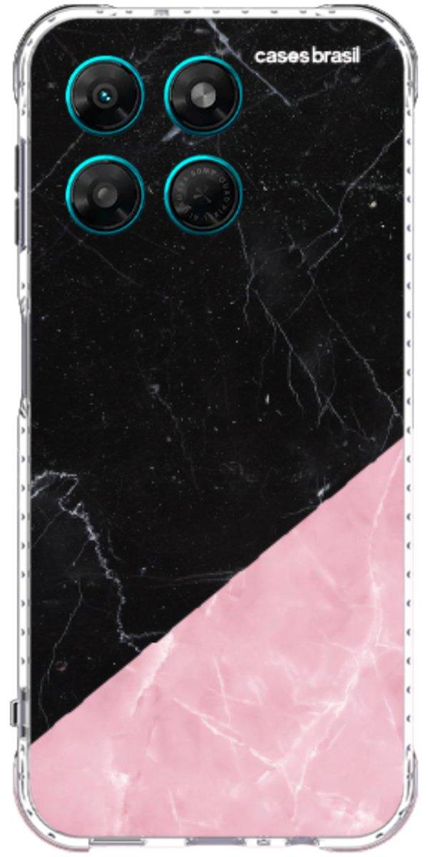 Capinha para Celular Mármore Duo Pink & Black