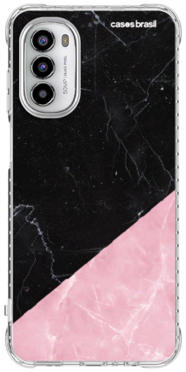Capinha para Celular Mármore Duo Pink & Black