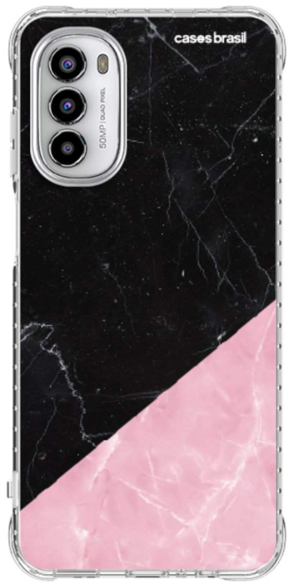 Capinha para Celular Mármore Duo Pink & Black
