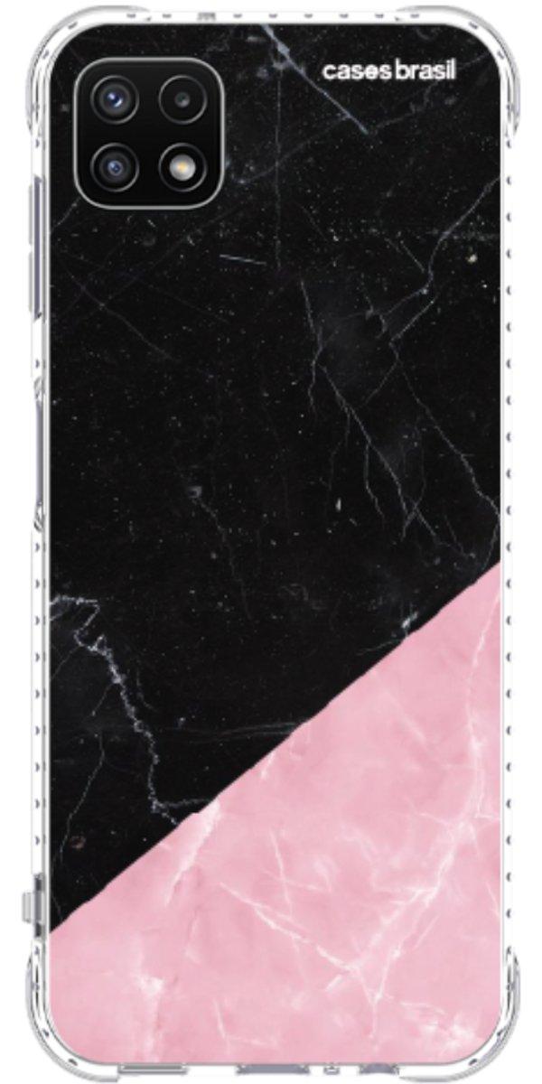 Capinha para Celular Mármore Duo Pink & Black