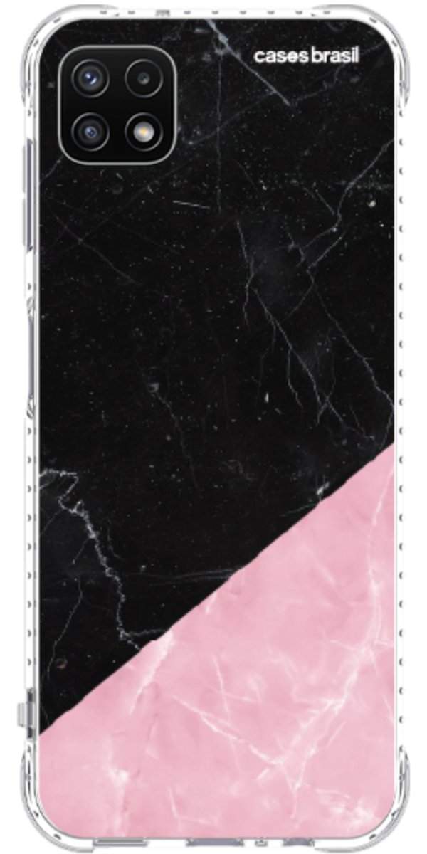 Capinha para Celular Mármore Duo Pink & Black