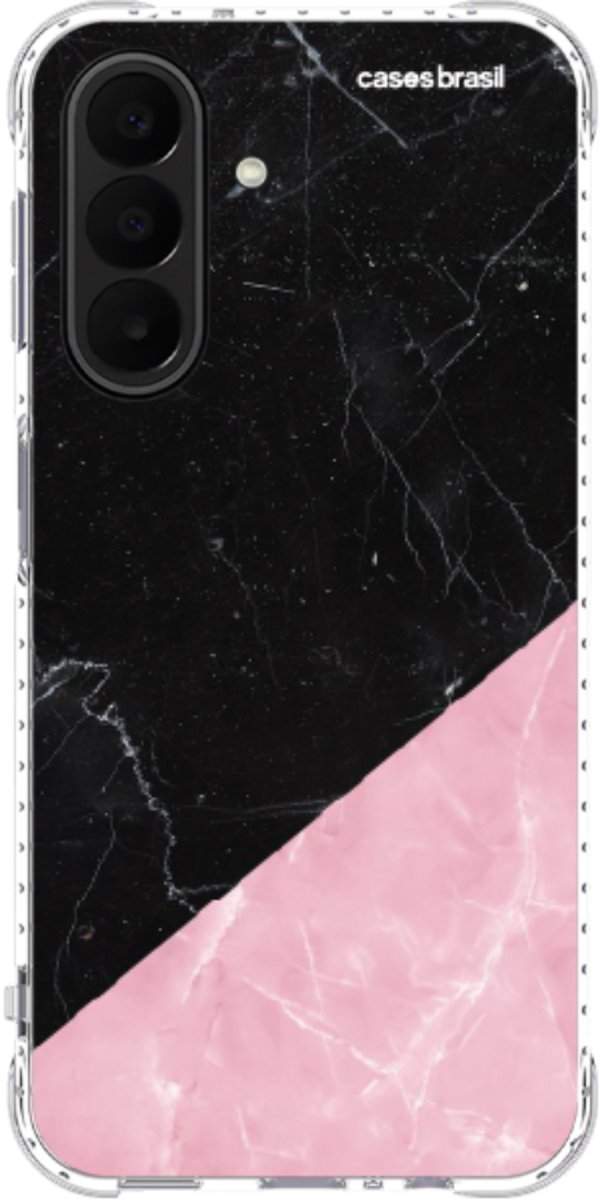 Capinha para Celular Mármore Duo Pink & Black