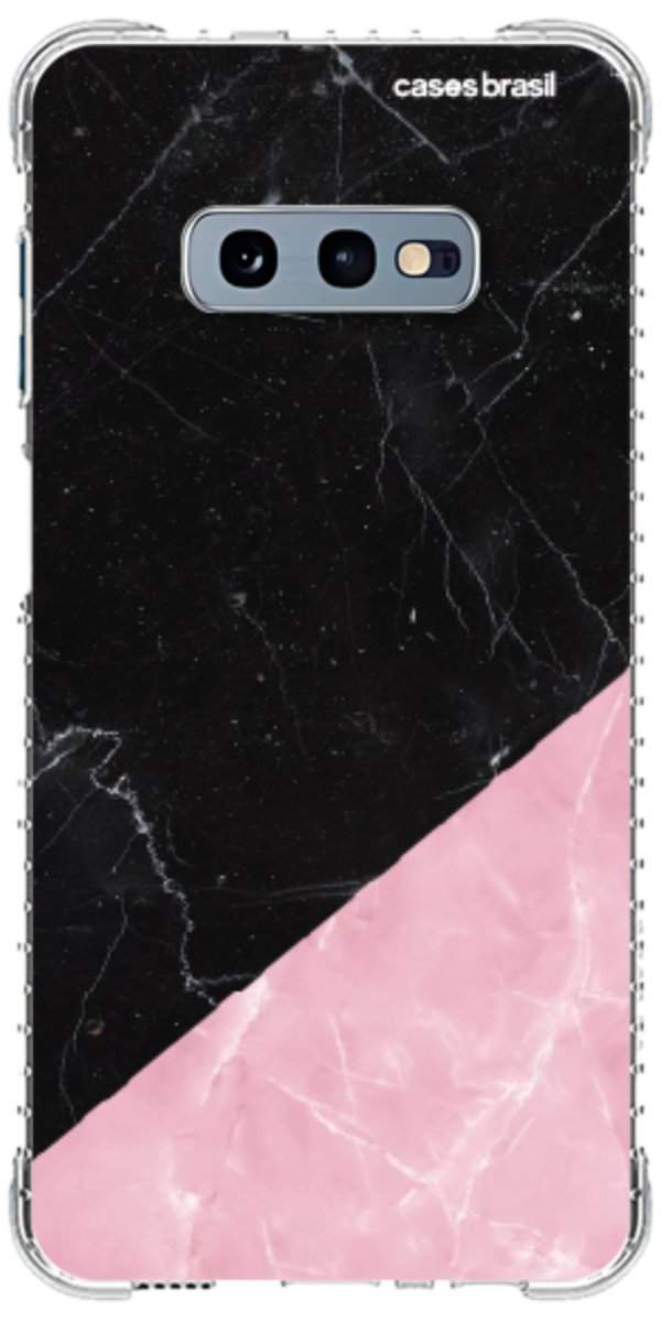 Capinha para Celular Mármore Duo Pink & Black