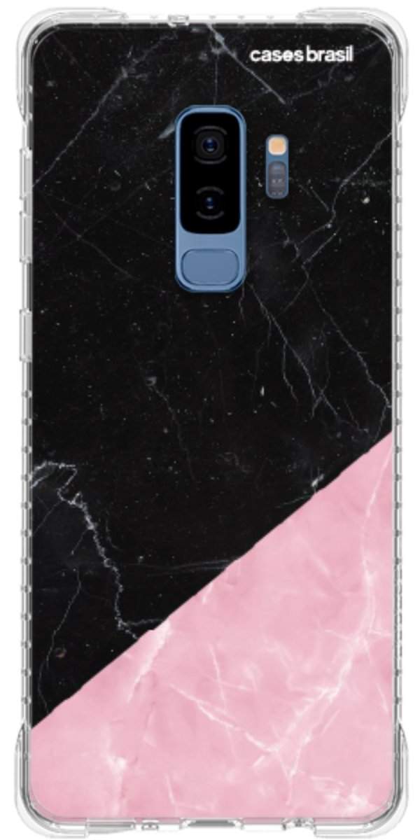 Capinha para Celular Mármore Duo Pink & Black