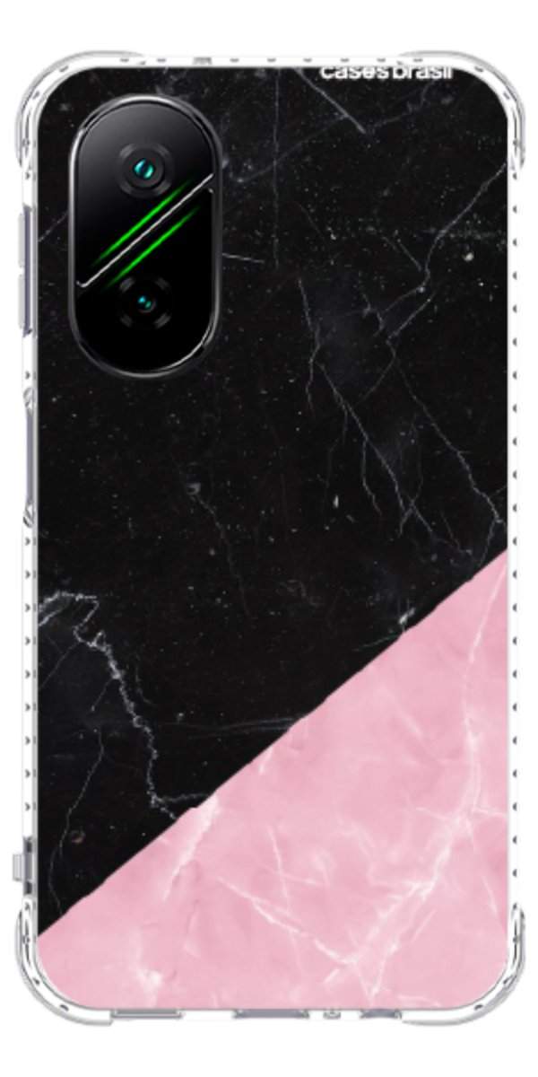 Capinha para Celular Mármore Duo Pink & Black