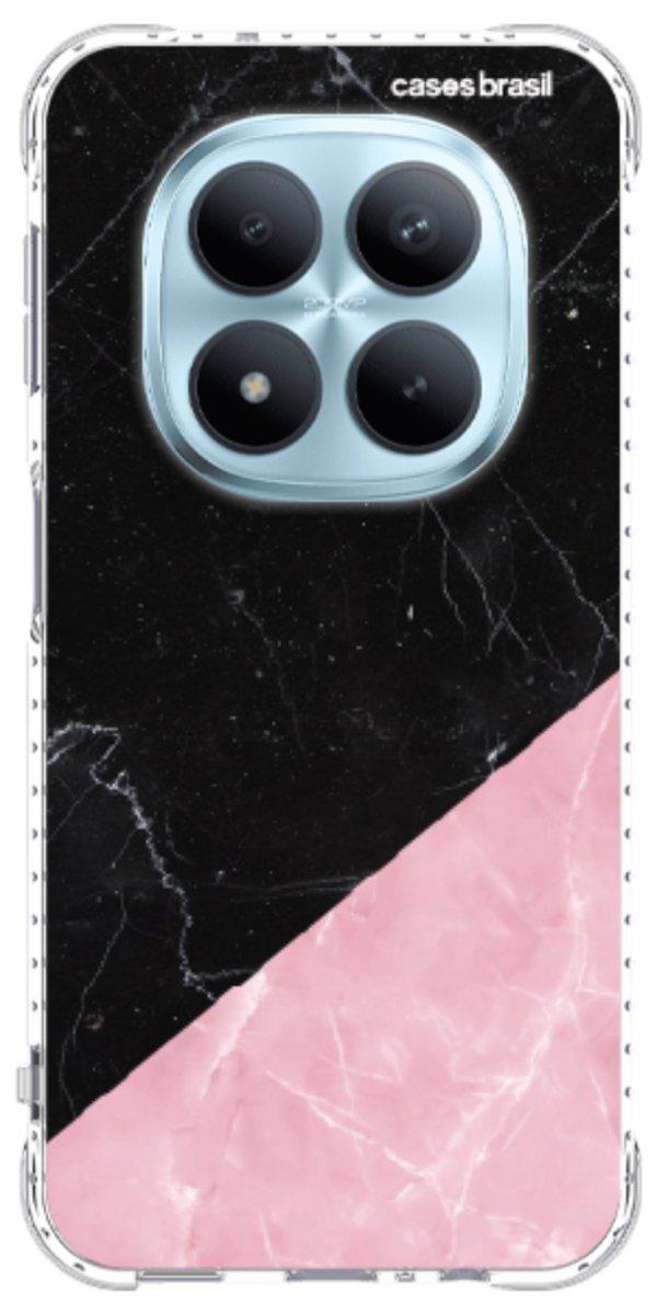 Capinha para Celular Mármore Duo Pink & Black