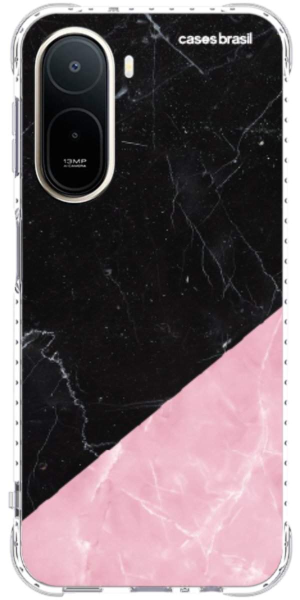 Capinha para Celular Mármore Duo Pink & Black