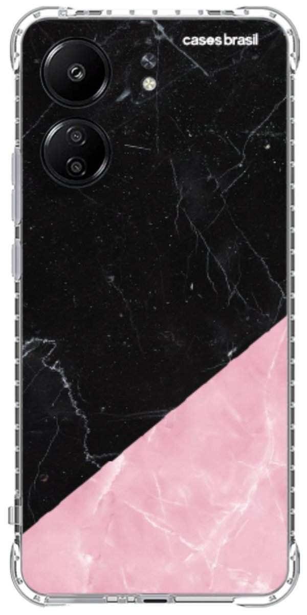Capinha para Celular Mármore Duo Pink & Black