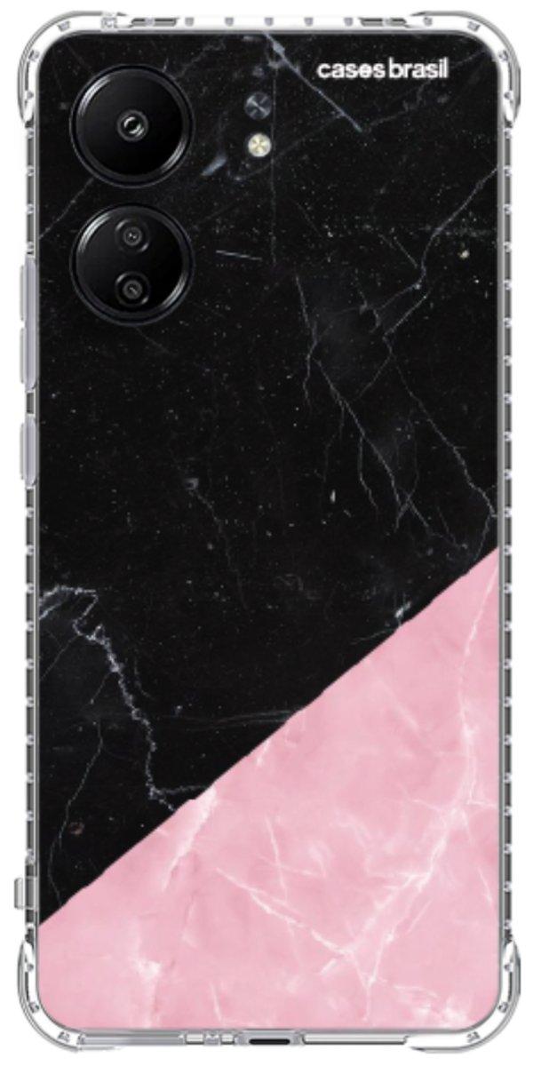 Capinha para Celular Mármore Duo Pink & Black