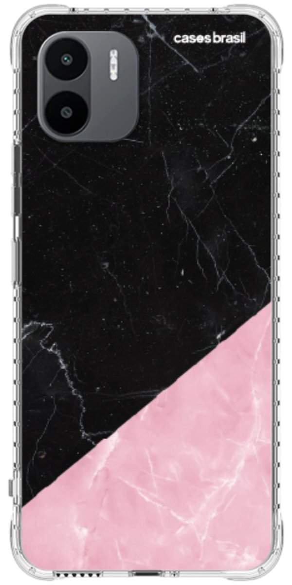 Capinha para Celular Mármore Duo Pink & Black