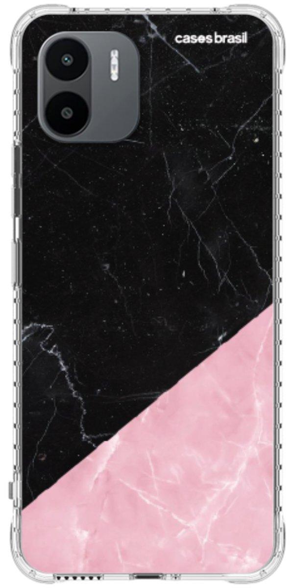 Capinha para Celular Mármore Duo Pink & Black