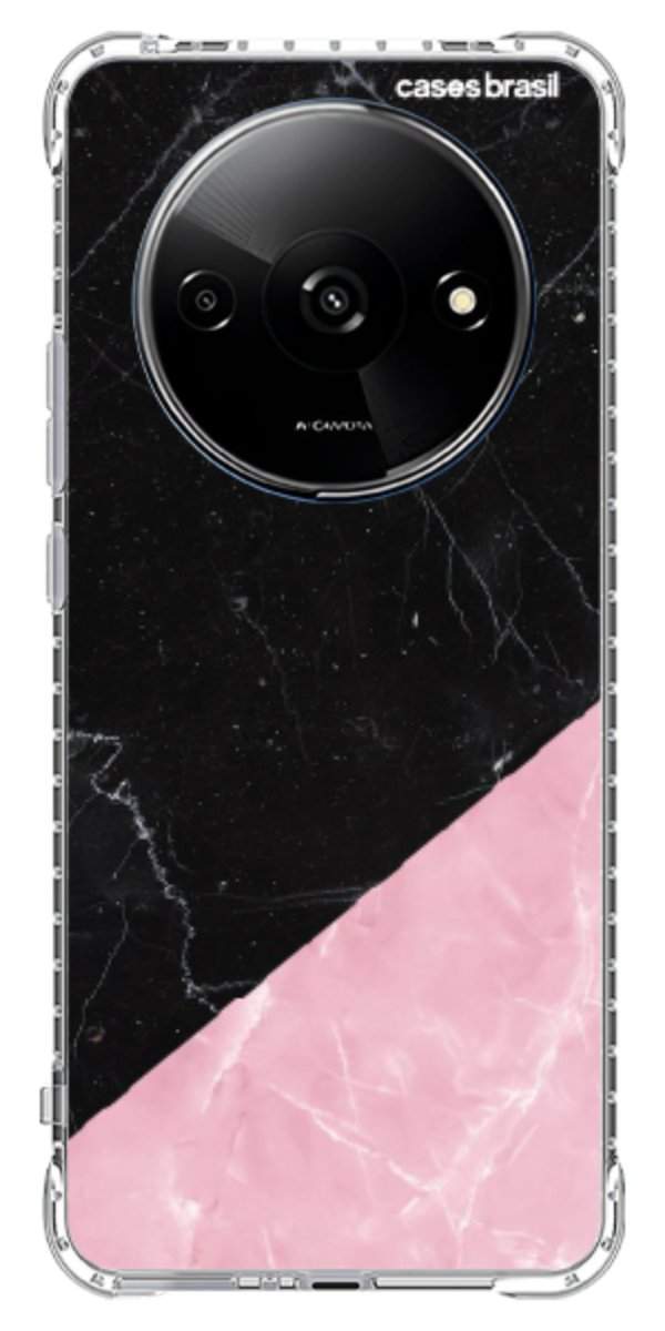 Capinha para Celular Mármore Duo Pink & Black