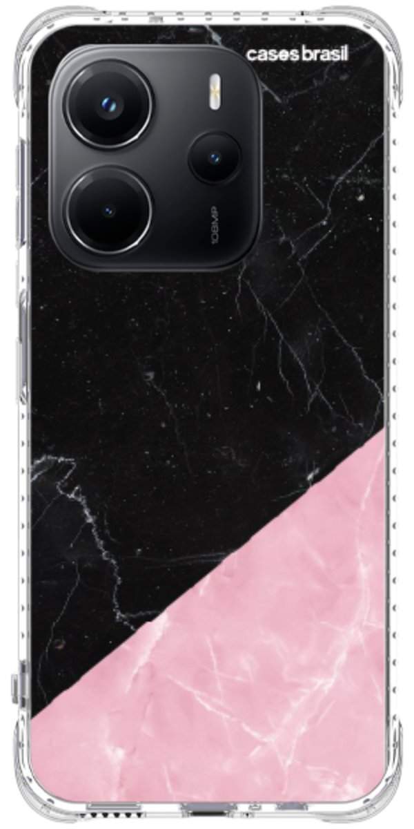 Capinha para Celular Mármore Duo Pink & Black