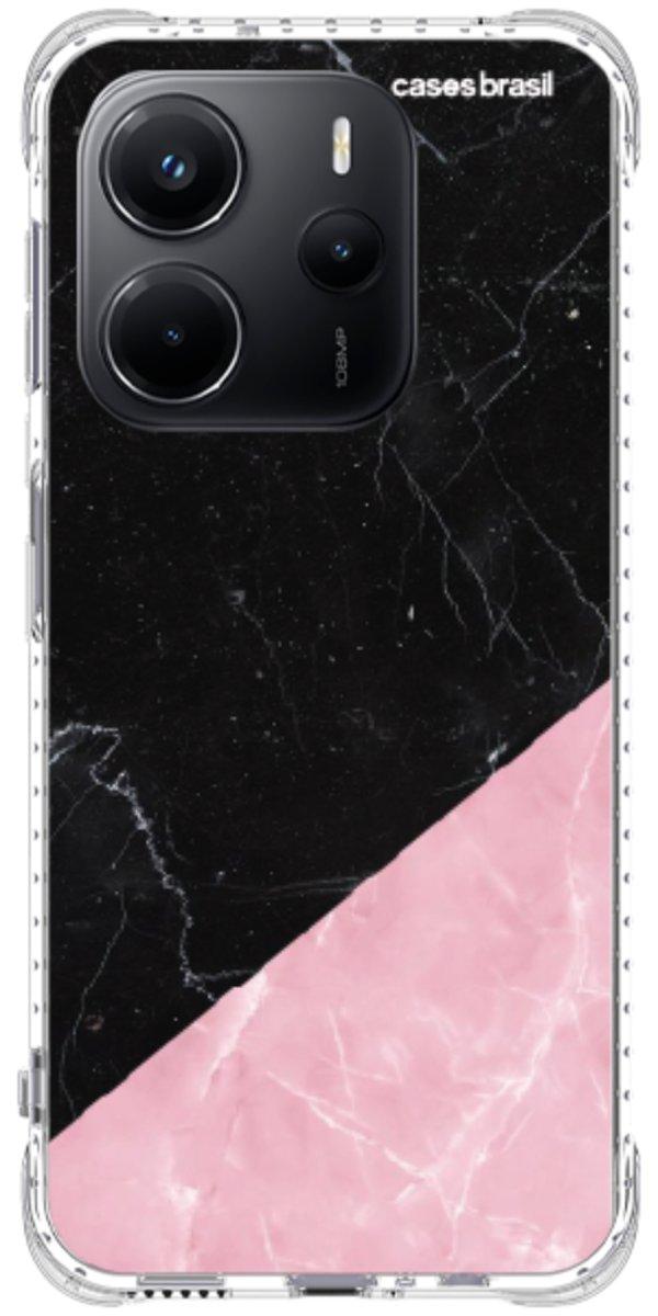 Capinha para Celular Mármore Duo Pink & Black