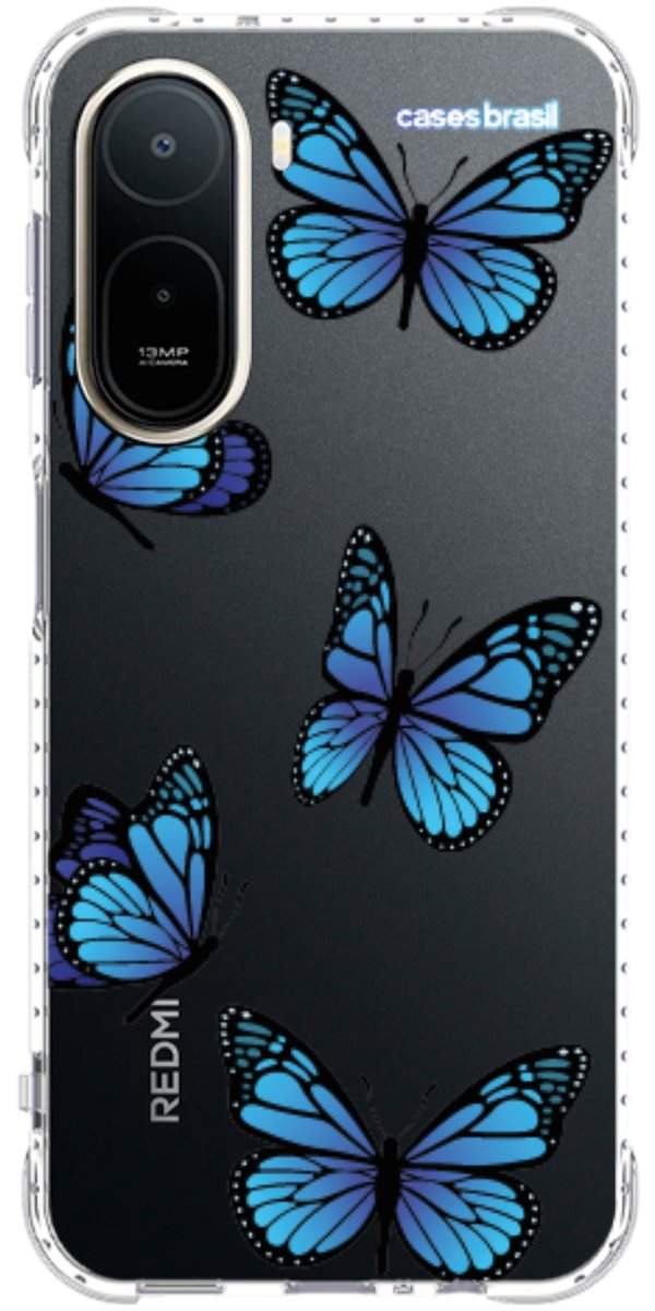 Capinha para Celular Borboletas Azuis