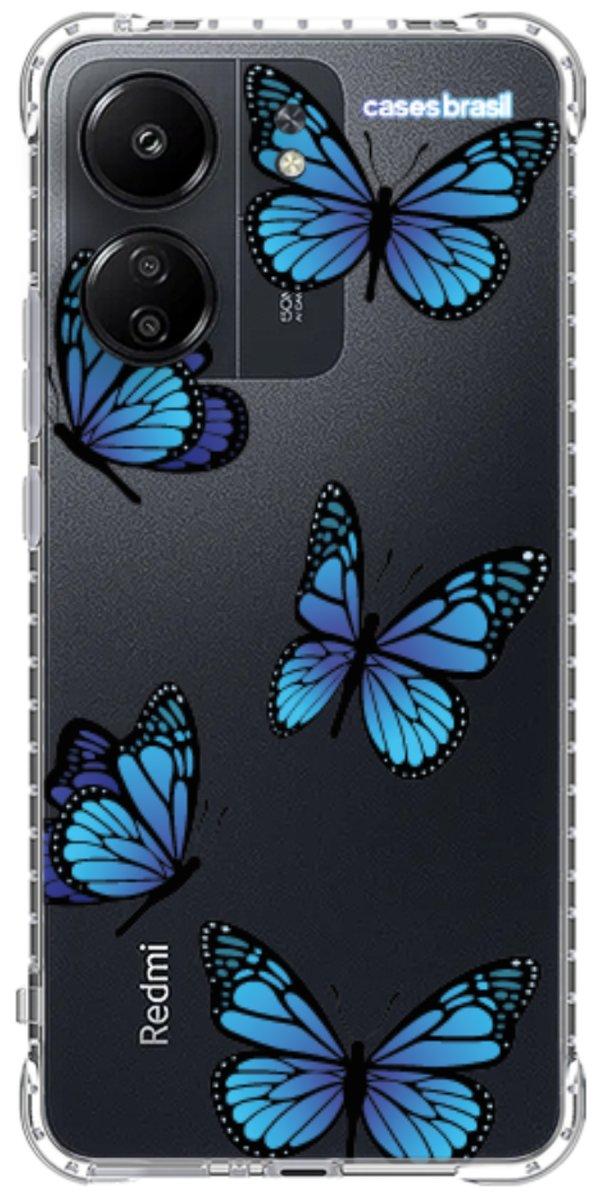 Capinha para Celular Borboletas Azuis